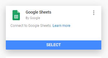 kết nối sheet Sales với Data Studio